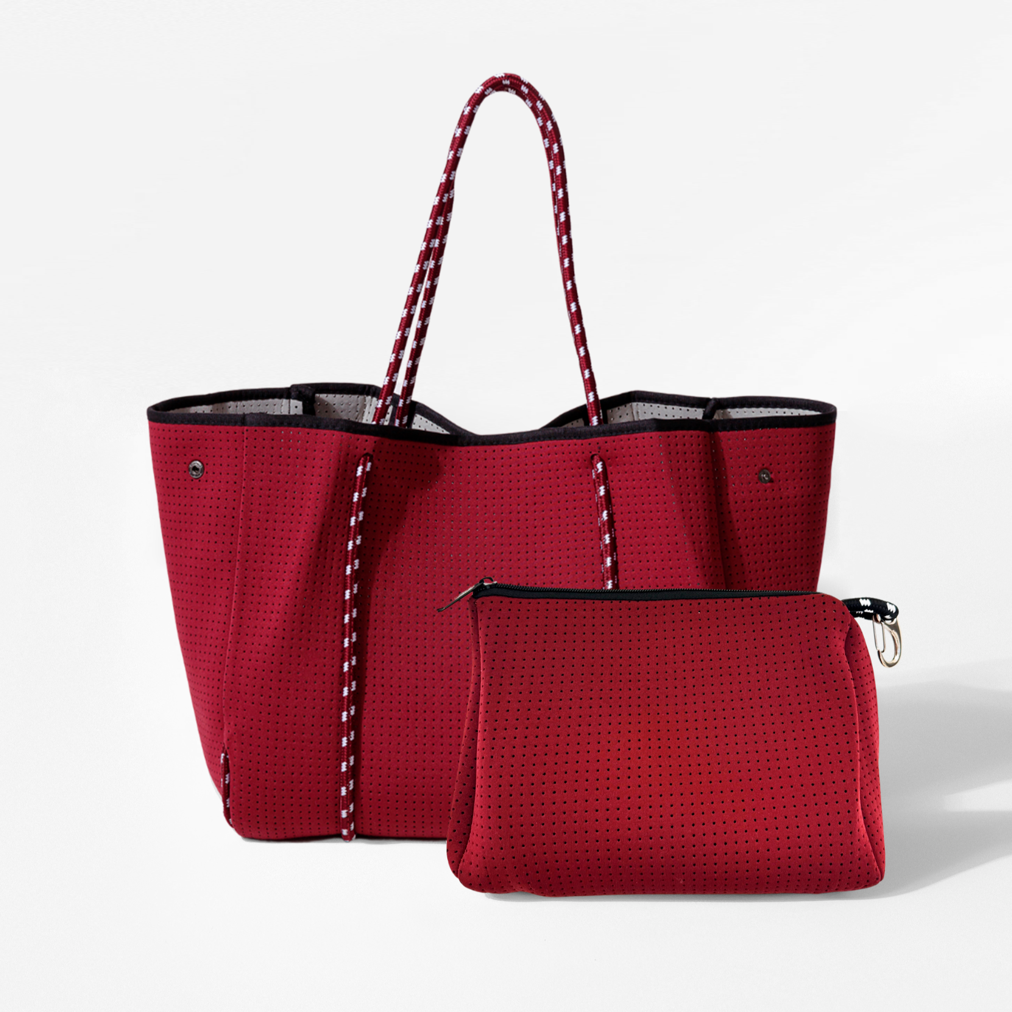 BURGUNDY BASIC SET - EVERYDAY TOTE AND POUCH – Pop Ups Brand