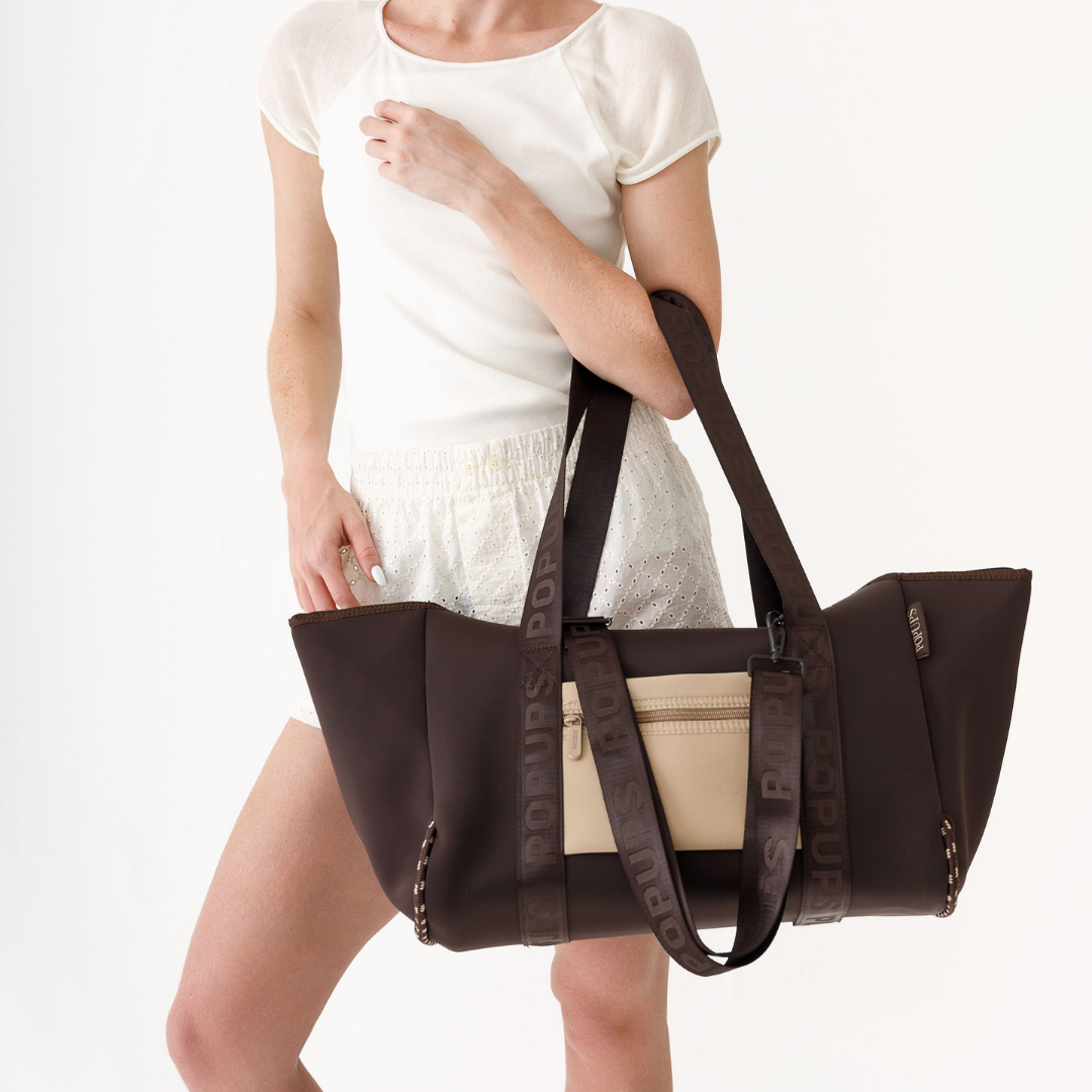 ZIPPER TOTE ESPRESSO