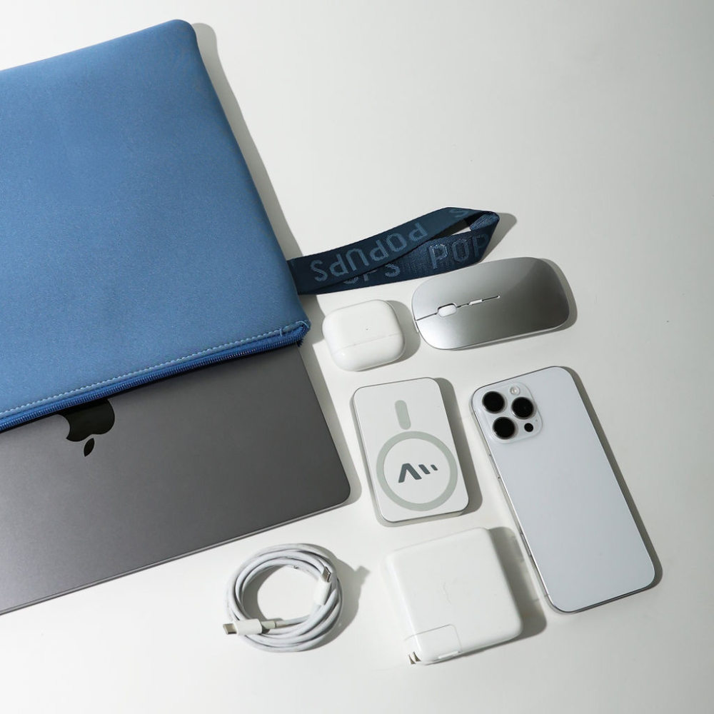 LAPTOP SLEEVE STORMY BLUE - SUN