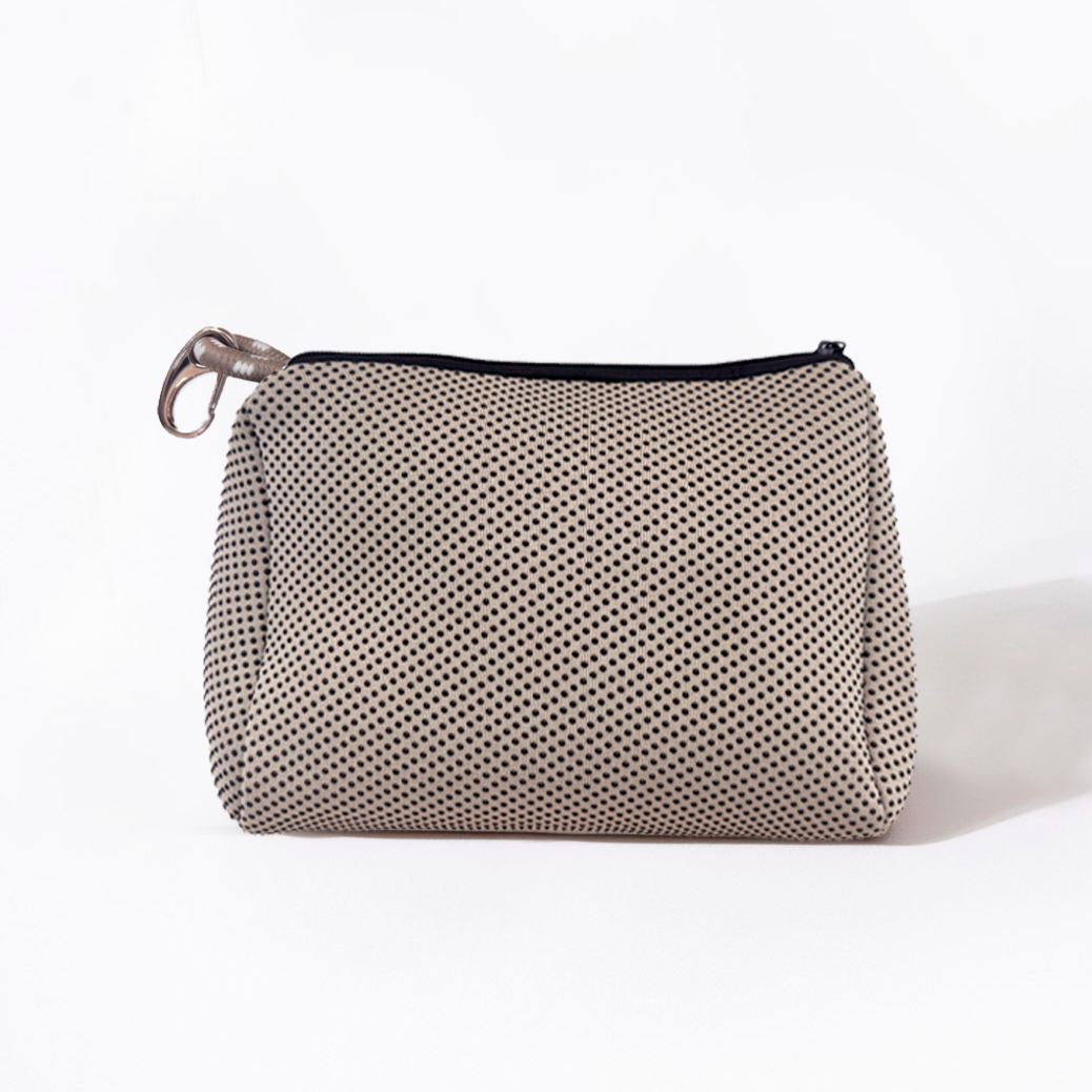 ESSENTIAL POUCH DOTTED TAUPE