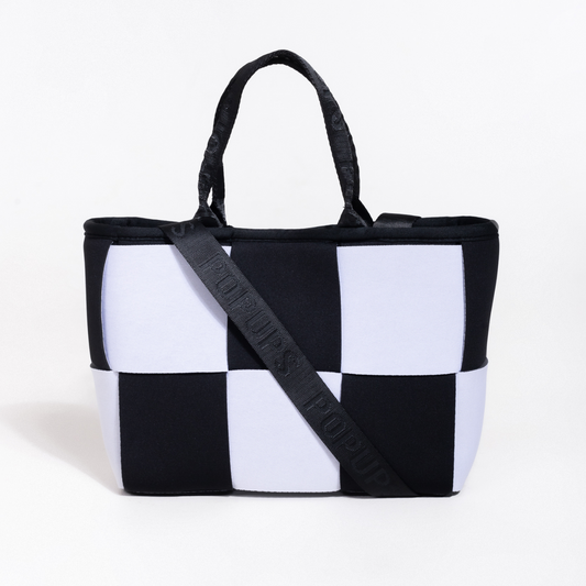 TOTE MINI ICON BLANCO Y NEGRO