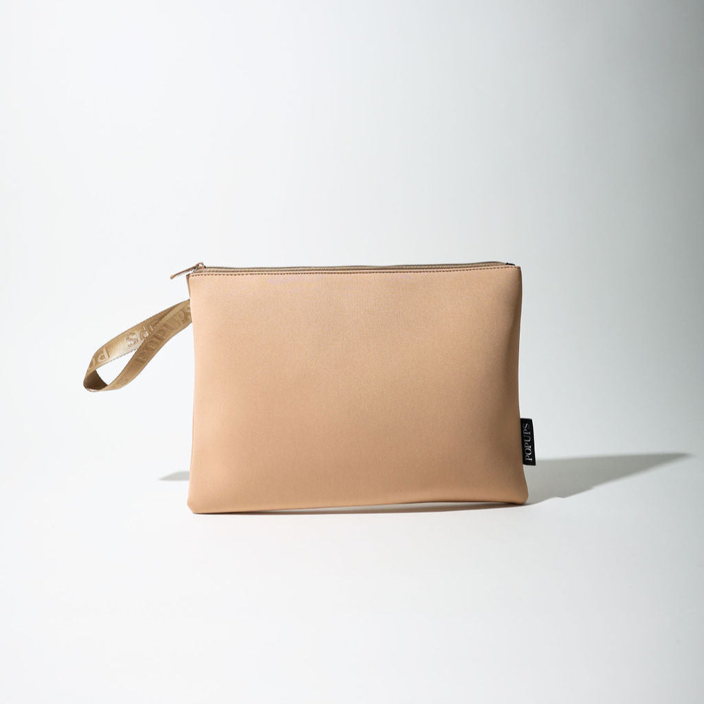 TAN EVERYTHING SET: EVERYDAY TOTE + LAPTOP SLEEVE + TOILETRY BAG + PASSPORT WALLET + ESSENTIAL POUCH + MAKEUP POUCH