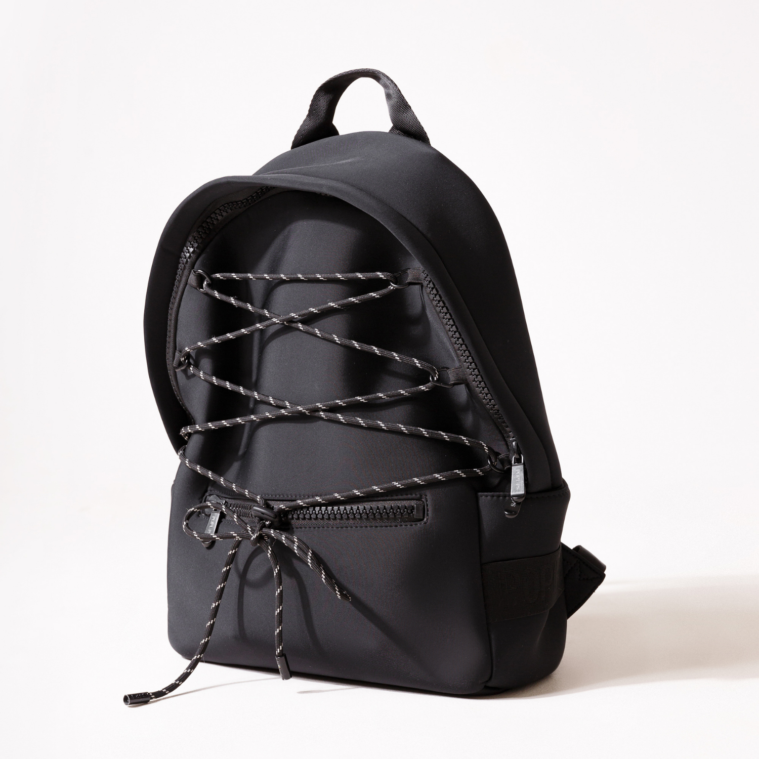 Black shop branded backpack