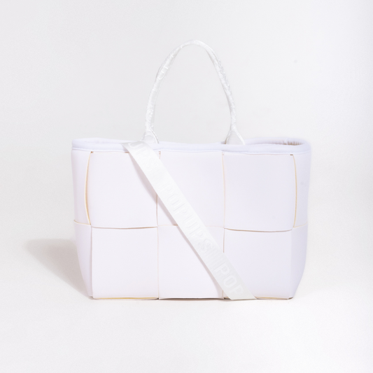 TOTE MINI ICON BLANCO AMARILLO