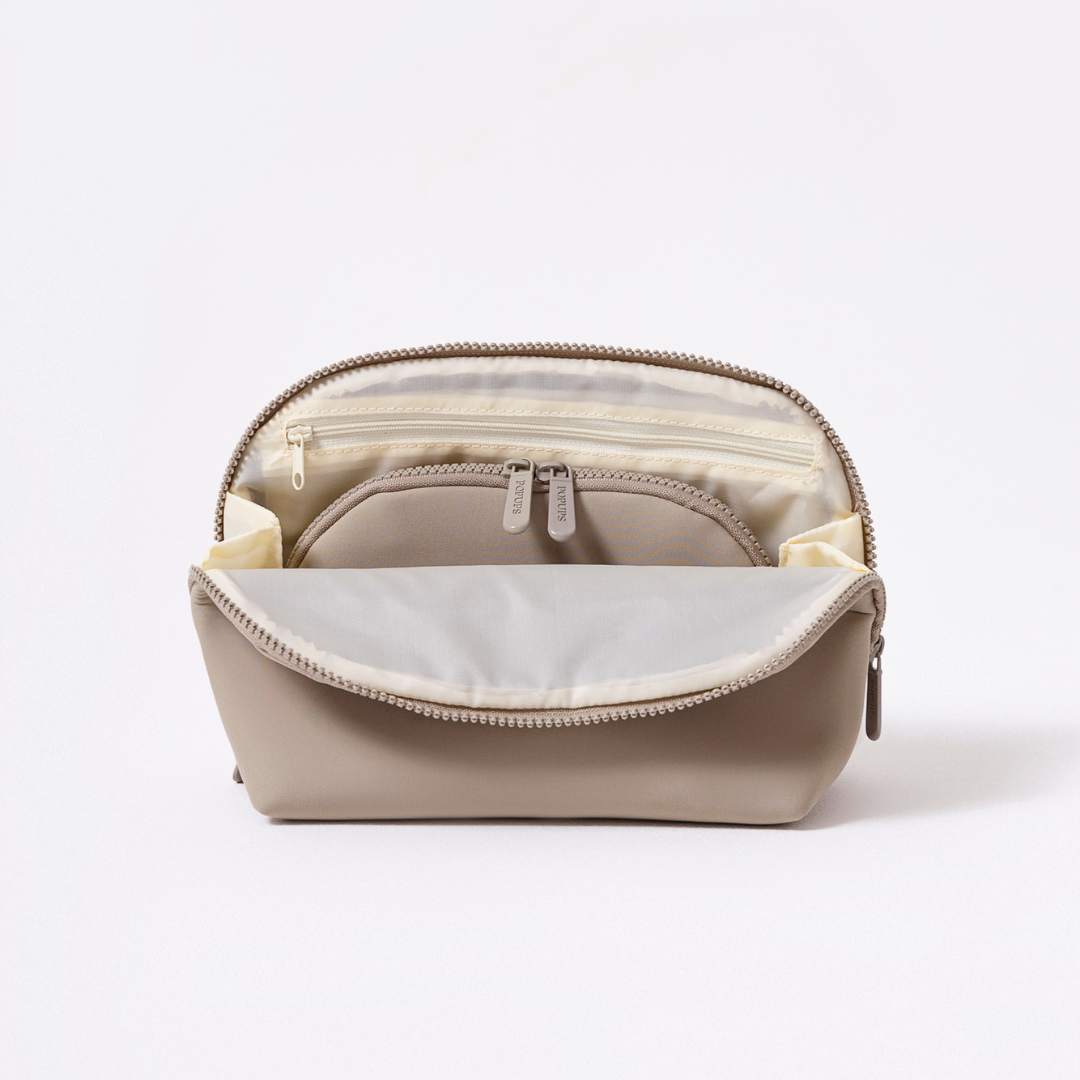 MAKEUP POUCH SET TAUPE
