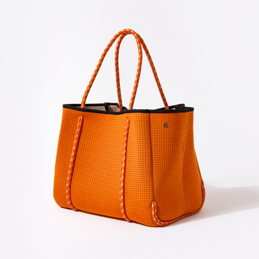 Burnt orange top leather bag