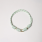 POP UPS X HANNAH B BOAT ROPE MINTY GREEN NECKLACE WITH PAVE INITIAL