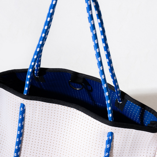 EVERYDAY TOTE BAG - WHITE BLUE