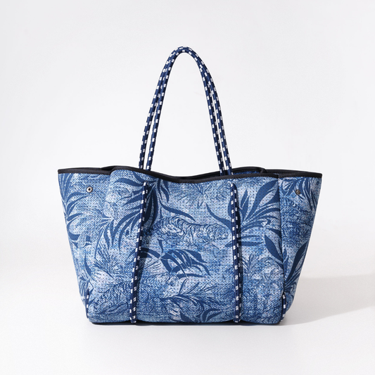 EVERYDAY TOTE JUNGLE FEVER DENIM BLUE