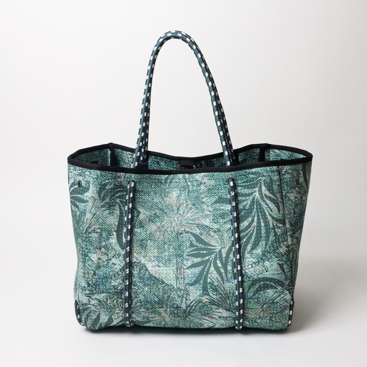 EVERYDAY TOTE JUNGLE FEVER DENIM GREEN