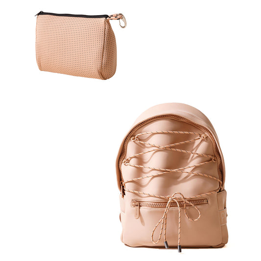 BACKPACK + POUCH - TAUPE – Pop Ups Brand