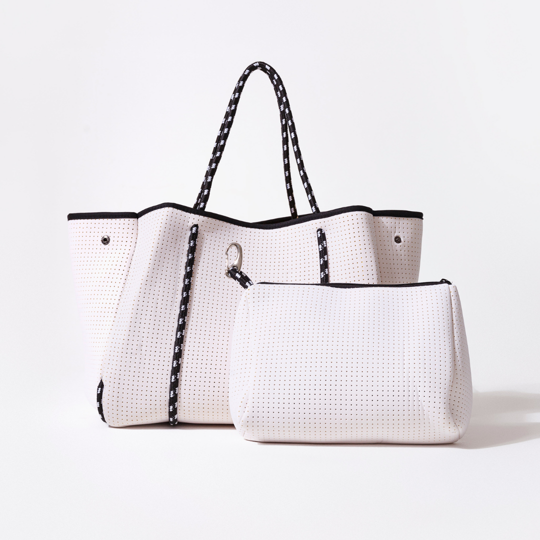 POUCH + EVERYDAY TOTE - WHITE