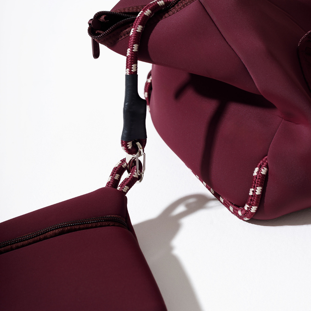 ZIPPER TOTE BORDEAUX