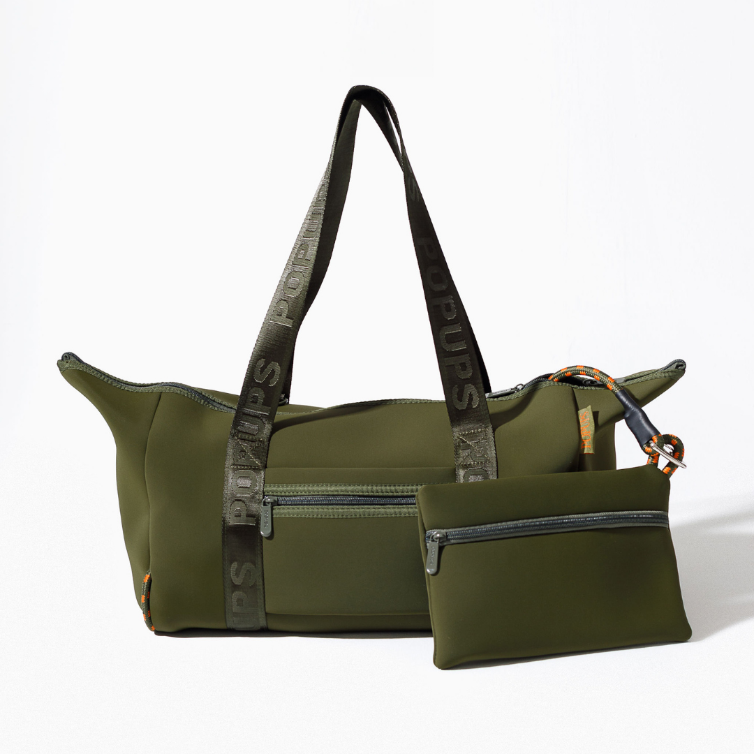 ZIPPER TOTE SAFARI GREEN