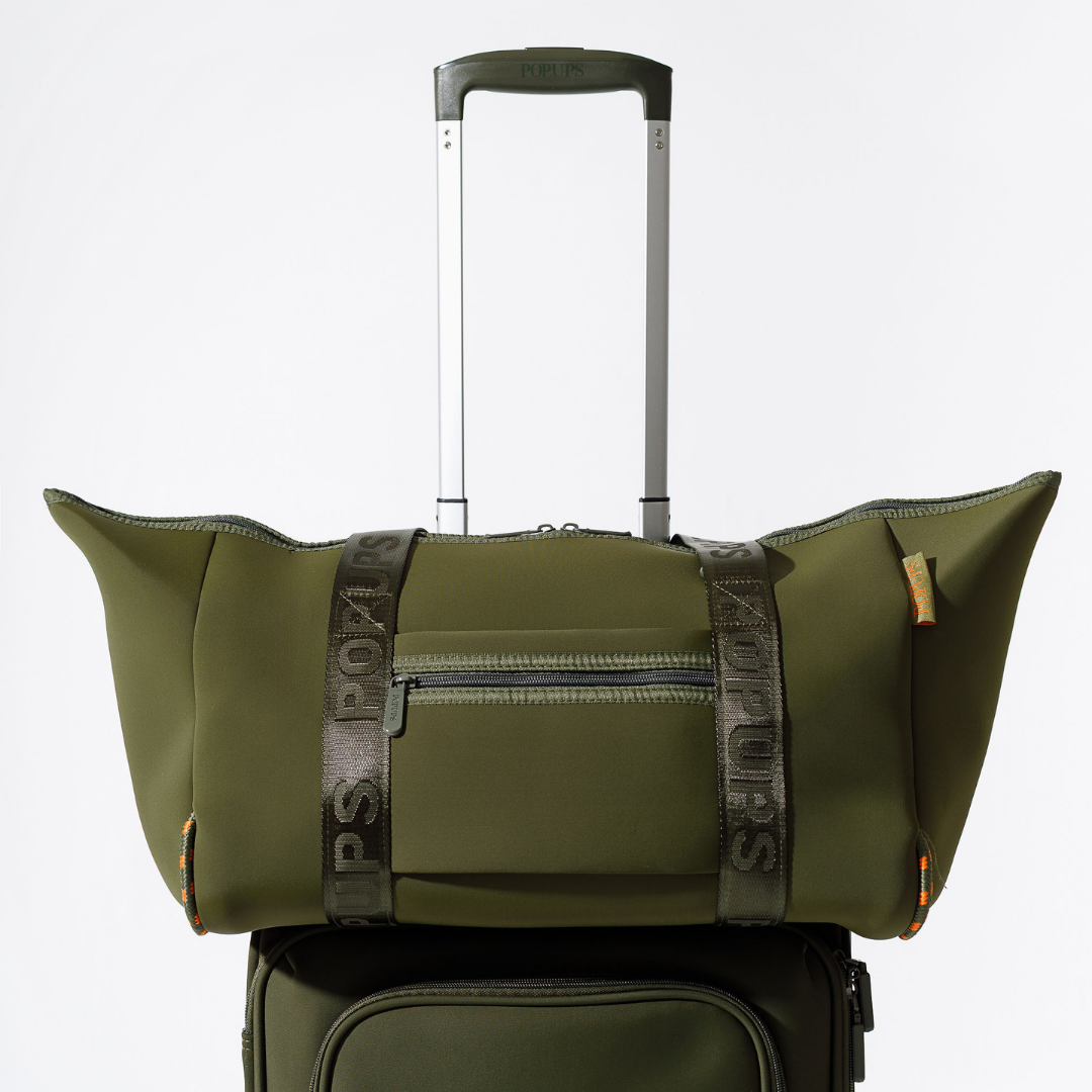 ZIPPER TOTE SAFARI GREEN