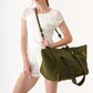 ZIPPER TOTE SAFARI GREEN