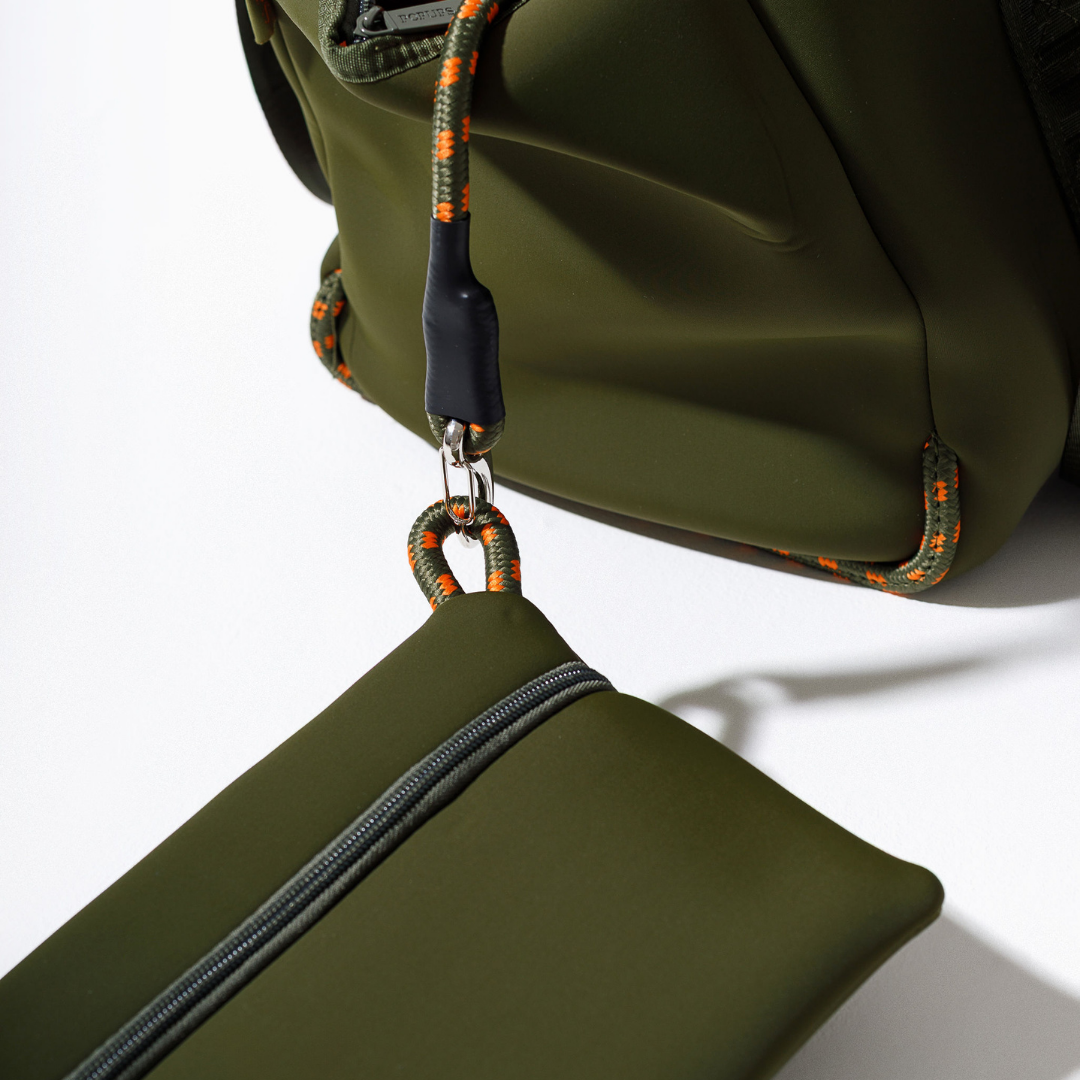 ZIPPER TOTE SAFARI GREEN