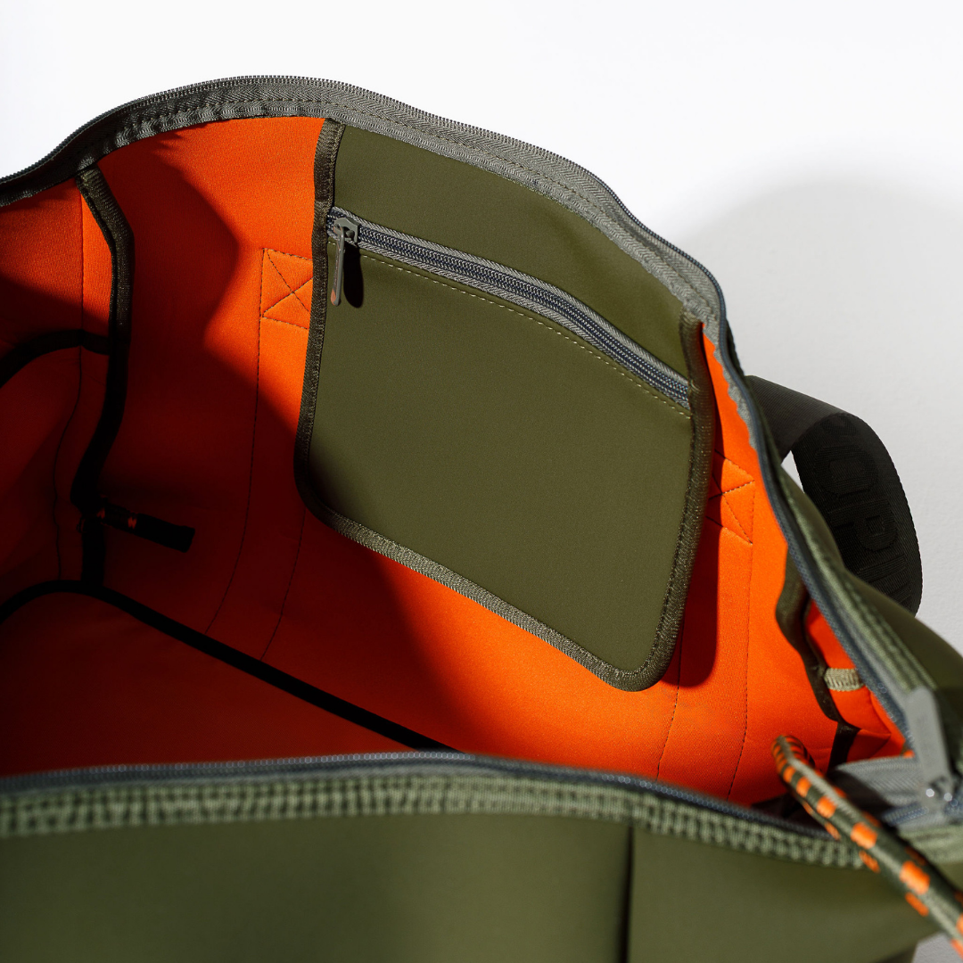 ZIPPER TOTE SAFARI GREEN