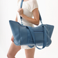 ZIPPER TOTE STORMY BLUE