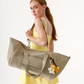 ZIPPER TOTE TAUPE