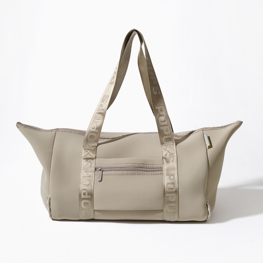 ZIPPER TOTE TAUPE