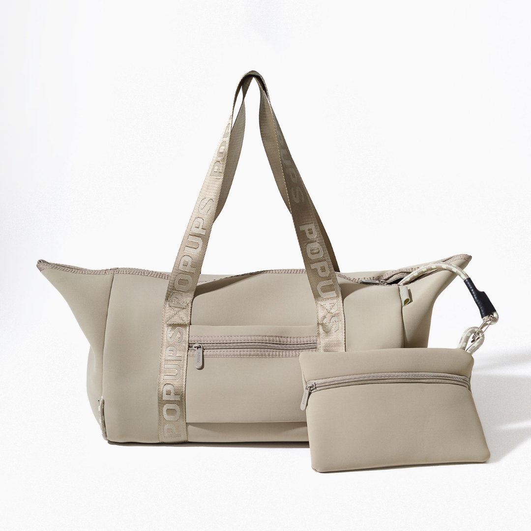 ZIPPER TOTE TAUPE