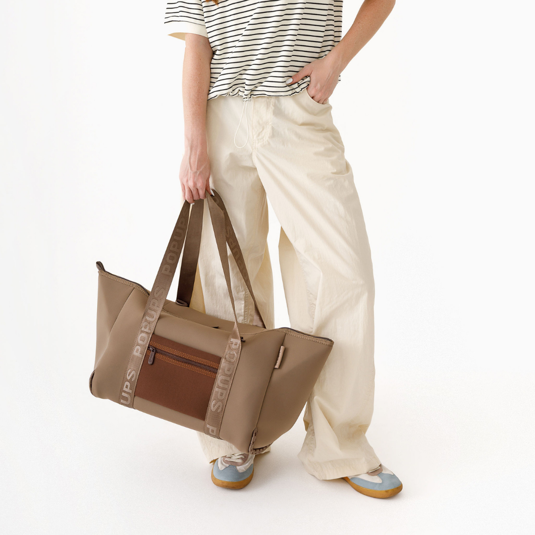 ZIPPER TOTE MOCHA