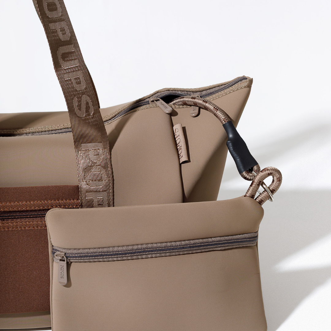 ZIPPER TOTE MOCHA