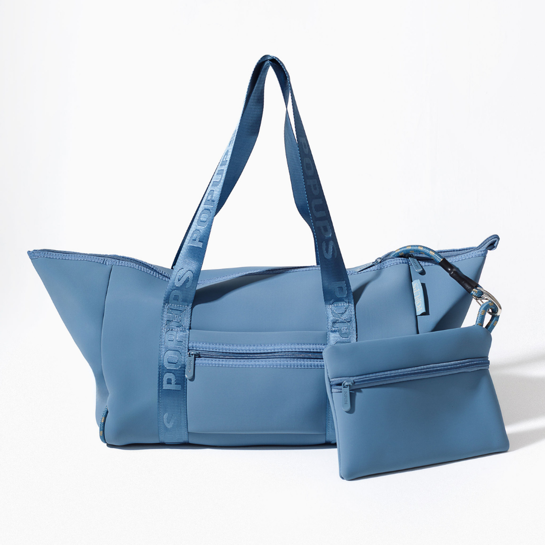 ZIPPER TOTE STORMY BLUE