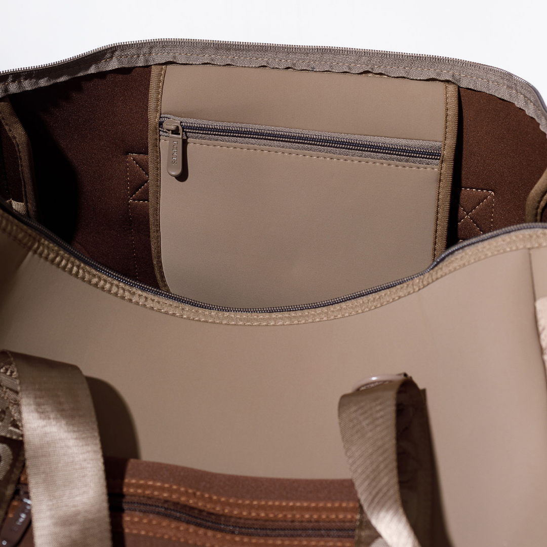 ZIPPER TOTE MOCHA