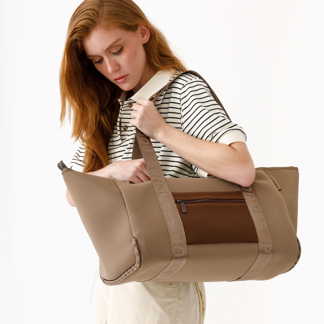 ZIPPER TOTE MOCHA