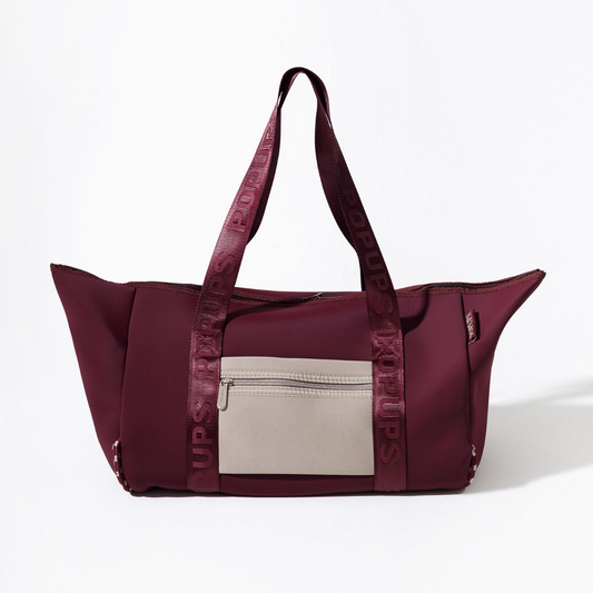 ZIPPER TOTE BORDEAUX