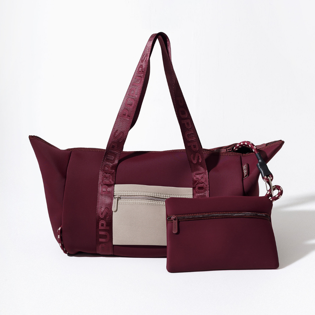 ZIPPER TOTE BORDEAUX