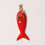 ENAMEL FISH RED