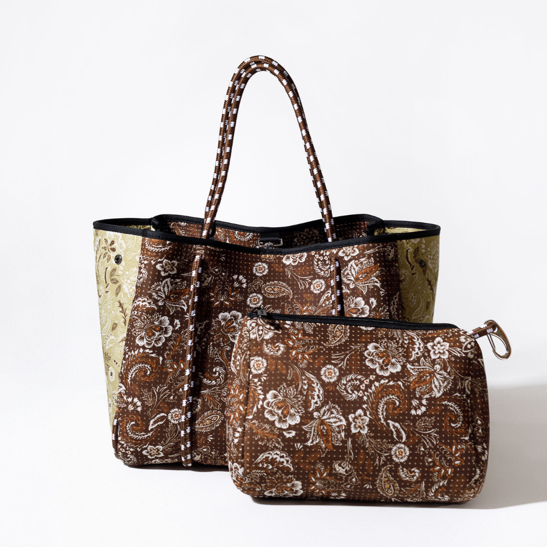 EVERYDAY TOTE PAISLEY COCOA