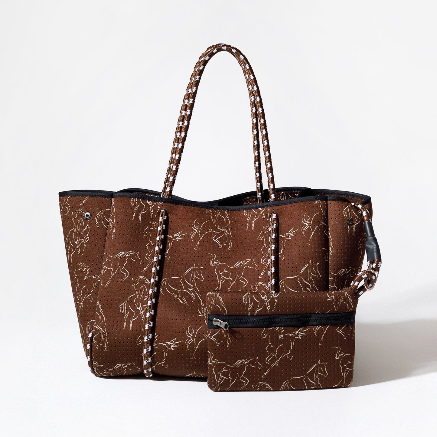 EVERYDAY TOTE HORSE PRINT ESPRESSO