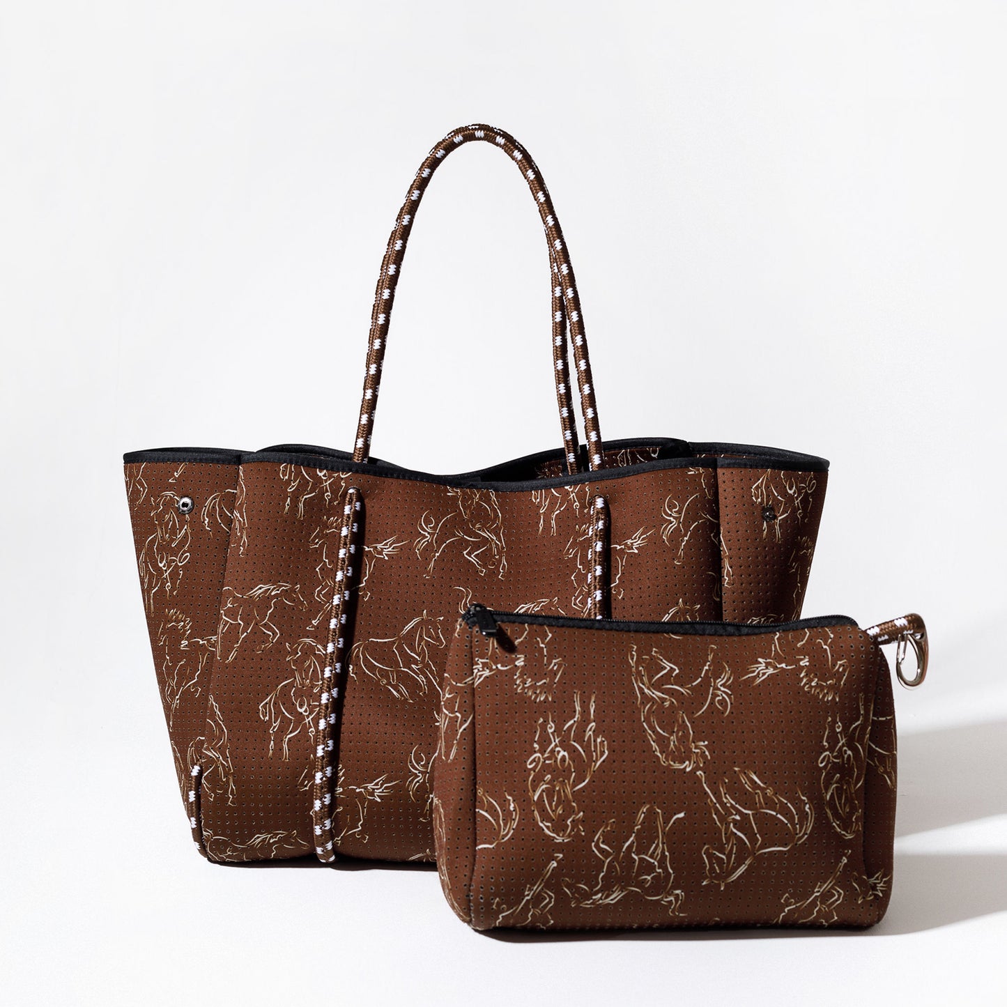EVERYDAY TOTE HORSE PRINT ESPRESSO