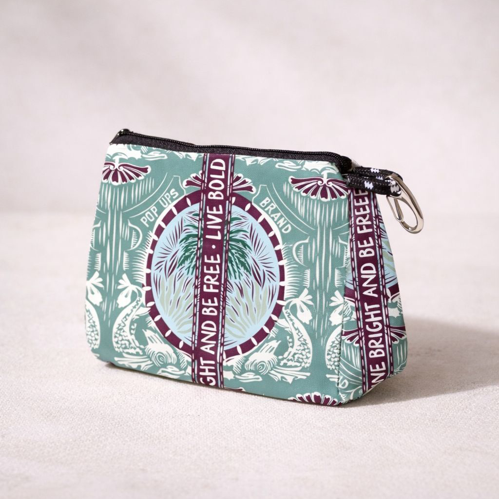 ESSENTIAL POUCH POP UPS SCARF GREEN