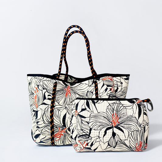 HIBISCUS BASIC SET - EVERYDAY TOTE AND POUCH