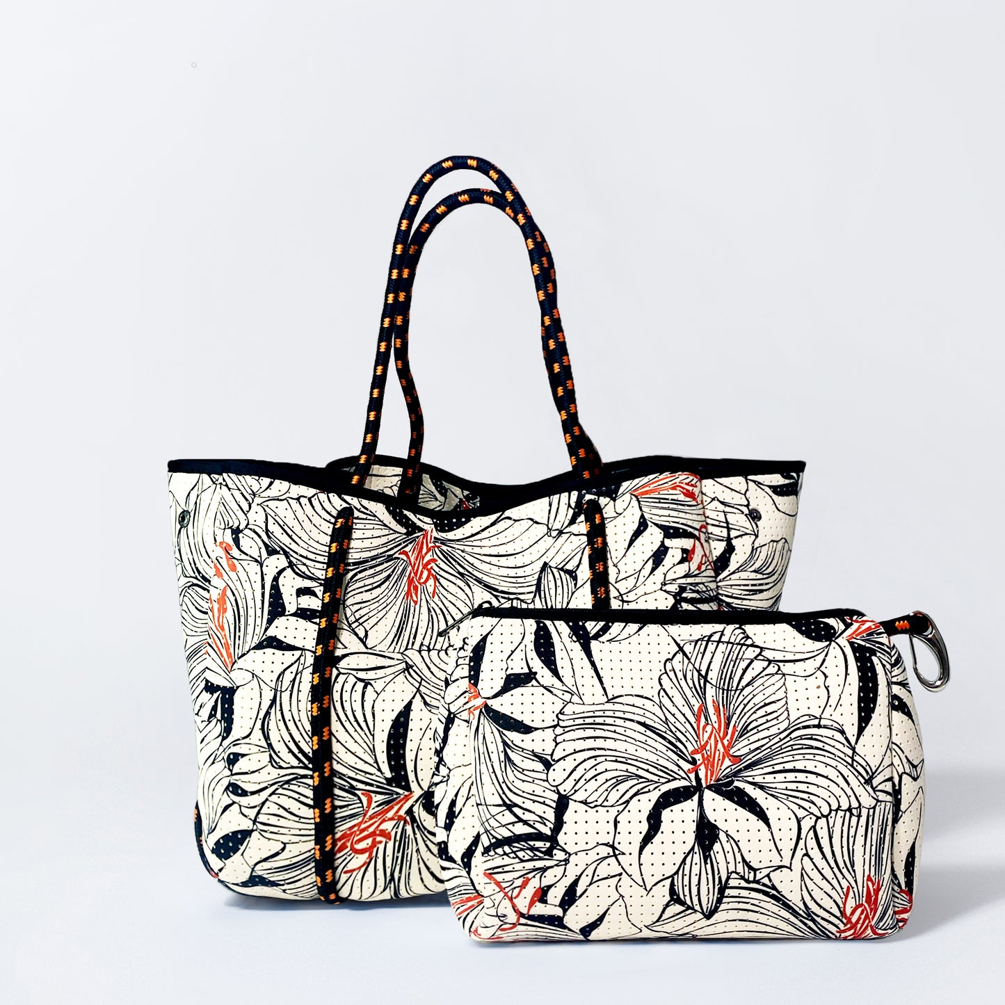 HIBISCUS SET - EVERYDAY TOTE AND POUCH