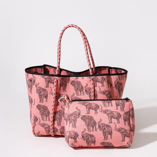 MAJESTIC ELEPHANT SET - EVERYDAY TOTE AND POUCH