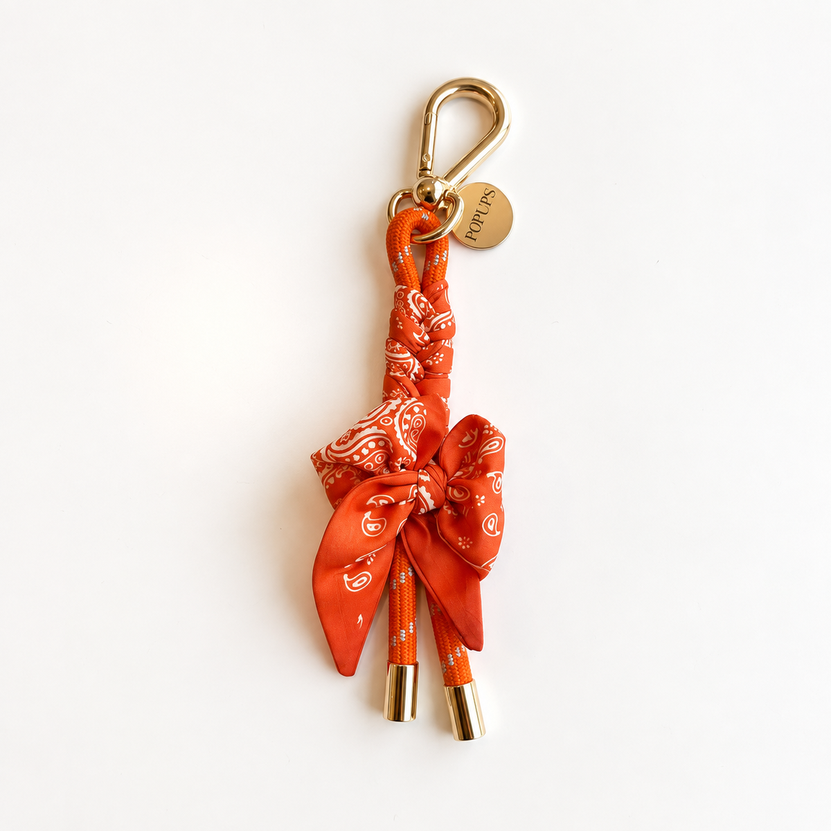 SCARF KEYCHAIN BURNT ORANGE