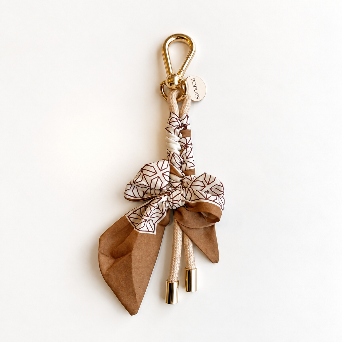 SCARF KEYCHAIN TAN