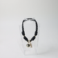 POP UPS X HANNAH B BOAT ROPE BLACK NECKLACE WITH HAPPY YIN-YANG