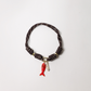 POP UPS X HANNAH B BOAT ROPE ESPRESSO NECKLACE WITH RED ENAMEL FISH & AMORE