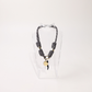 POP UPS X HANNAH B BOAT ROPE GREY NECKLACE WITH 11:11 & BLACK CHILI