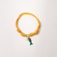 POP UPS X HANNAH B BOAT ROPE MUSTARD NECKLACE WITH GREEN ENAMEL FISH  & LOVE