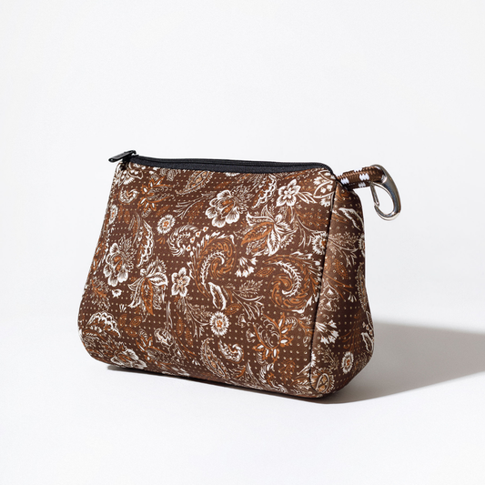 ESSENTIAL POUCH PAISLEY COCOA
