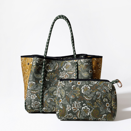 PAISLEY FOREST SET - EVERYDAY TOTE AND POUCH