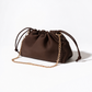 BUNDLE PUFF CLUTCH - ESPRESSO